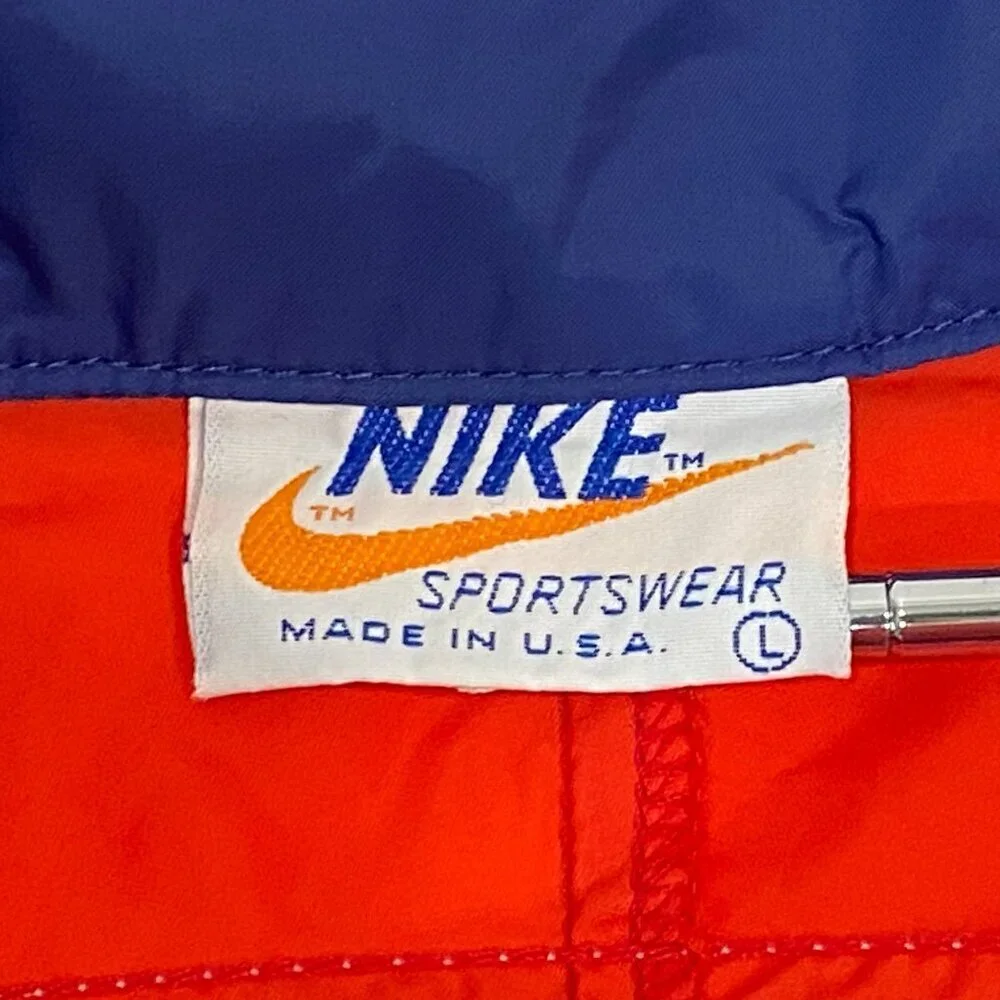 Vintage 70s Nike Sportswear 1/4 Zip Windbreaker Jacket Mens Size L Made in USA
